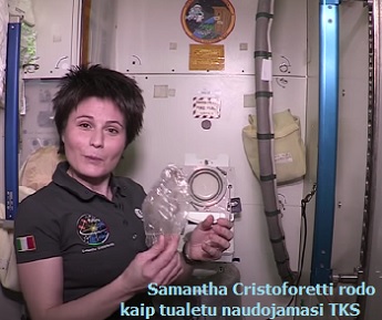 Samantha Cristoforetti demonstacija TKS tualete