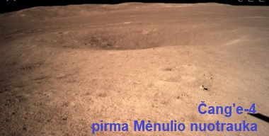 Chang E-4 pirmoji Menulio nuotrauka
