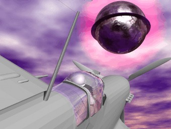 Fighter attacking UFO