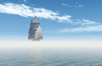 Laivas horizonte