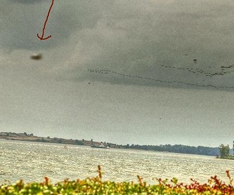 UFO over Curonian lagoon, 2018, Lithuania